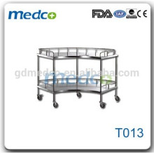 Chariot à instrument médical médical d&#39;hôpital en forme de ventilateur T013